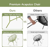 2 Piece Outdoor Acapulco Chair Set, Outdoor Patio Furniture Set, All-Weather Patio Bistro Set - Photo 4