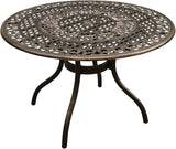 Oakland Living Ornate Outdoor Mesh Aluminum 48-in Bronze Round Patio Dining Table - Photo 3