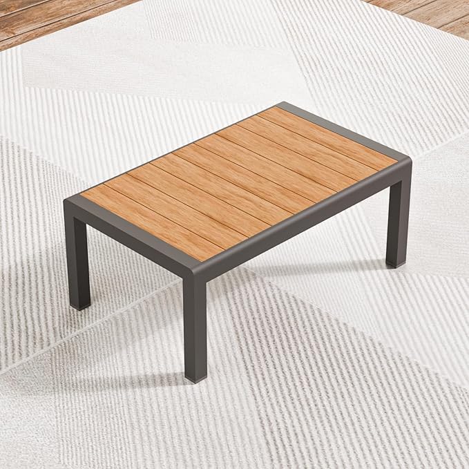 ZANDOR Aluminum Outdoor Patio Furniture - 2 Pcs Armchairs and Coffee Table - Photo 7