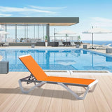 Domi Chaise Lounge Outdoor, Patio Lounge Chair with Aluminum Frame, All Weather Pool Lounge Chair for Deck Lawn Backyard - Photo 1