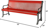 COATEDOUTDOORFURNITURE Coated Outdoor Furniture Heavy-Duty Outdoor Bench Thermoplastic Coated, Punched Steel - Photo 2