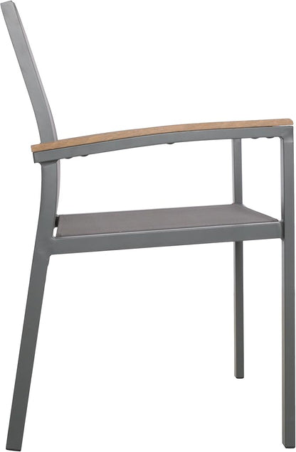 Christopher Knight Home Emma Outdoor Mesh and Aluminum Frame Dining Chair (Set of 2), Gray