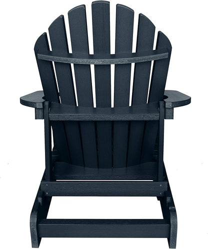 Highwood Hamilton Made in The USA Folding and Reclining Adirondack Chair, Adult Size, Federal Blue