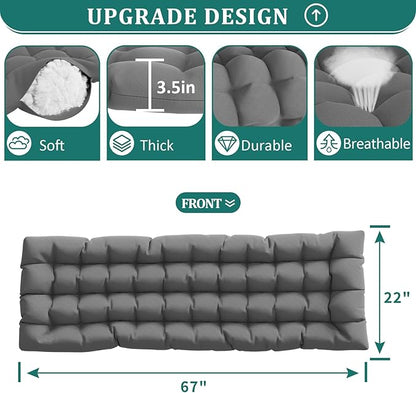 UDPATIO Oversized Zero Gravity Chair 33In XXL Patio Reclining Chair with Cushion, Outdoor Folding Recliner with Pillows, Cup Holder, Foot Rest & Padded Headrest, Support 500LB (2, Dark Grey-XL)
