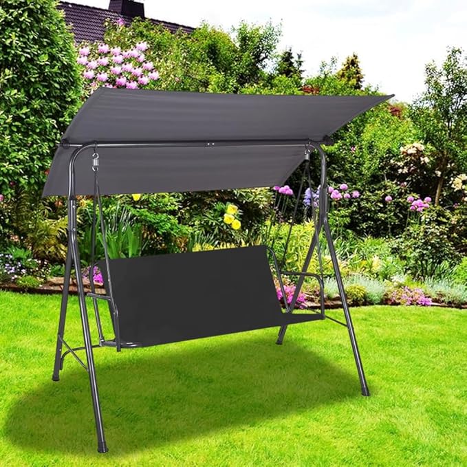 GORGECRAFT 58"x20"x20" Swing Seat Cover Replacement Swing Chair Bench Cover Patio Swing Seat Cover Replacement 600D - Photo 6