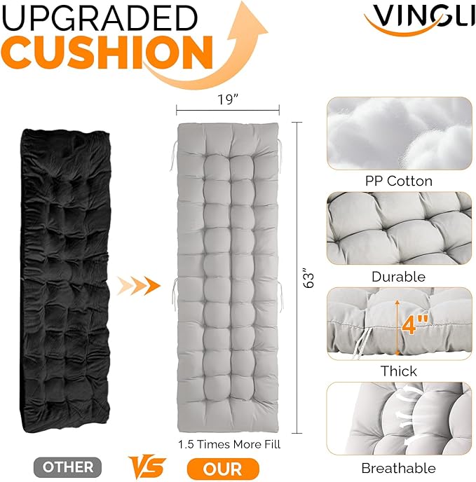 VINGLI Padded Zero Gravity Chair - Photo 3