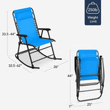 Best Choice Products Outdoor Folding Rocking Chair, Zero Gravity Lounge Chair - Photo 3