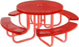 COATEDOUTDOORFURNITURE Heavy-Duty Portable Outdoor Picnic Table with Umbrella Hole - Photo 1