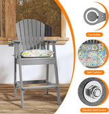 Sundale Outdoor Tall Adirondack Chairs Set of 2, 30 Inch Seat Height Patio Adirondack Bar Stools - Photo 4