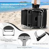 GYMAX Tanning Chair, Folding Lounger with Face/Arm Holes, Carry Handles & Side Pocket - Photo 8