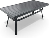 HOMREST Metal Outdoor Ottoman, 3-Piece Aluminum Footstool w/Removable Cushion - Photo 4