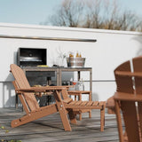 GREENVINES Adjustable Adirondack Chair with Retractable Ottoman | Folding | HDPE Plastic | Fire Pit Chairs w/Foot Rest - Photo 6