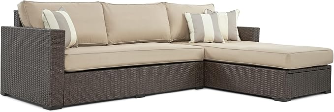 Serta Laguna Brown Resin Wicker Outdoor Patio Furniture Collection, Easy Assembly, Porch or Pool - Photo 5