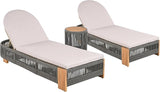 Outdoor Chaise Lounge Set, Patio Chaise Lounge Chairs with Side Table - Photo 7