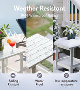 PASAMIC Adirondack Square Outdoor Side Table, HDPE Small Outdoor Table, Patio End Table for Patio, Pool, Backyard - Photo 3