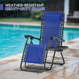 Magshion Zero Gravity Lounge Chair, Adjustable Folding Recliner with Cup Holder Side Tray & Removable Headrest Pillow - Photo 10