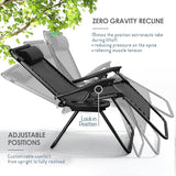 Nestl Zero Gravity Chairs Set of 2, Patio Lounge Chair Outdoor with Pillows & Cup Holder Trays - Photo 4