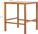 Christopher Knight Home Balew Acacia Wood Outdoor Bar Table, Wooden Patio Bar Height Table - Photo 5