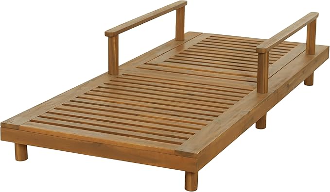Christopher Knight Home Tuki Acacia Wood Chaise Lounge Chair Outdoor, Poolside Sun Lounger Recliner - Photo 10