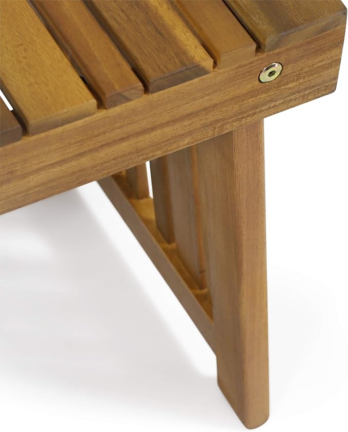 Christopher Knight Home Hilton Outdoor Acacia Wood Folding Side Table, Teak Finish - Photo 5