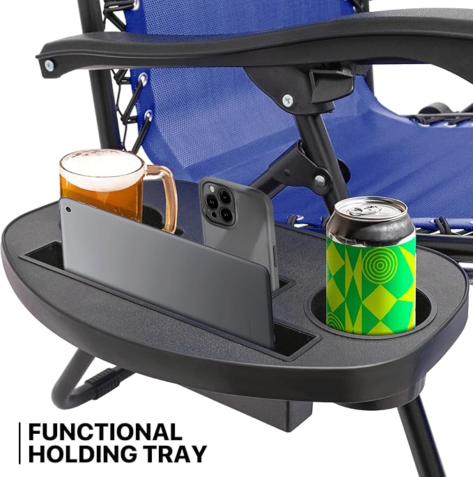 MoNiBloom Zero Gravity Chair Outdoor Folding Patio Lounge Chair for Outside Reclining Lawn Chair Recliner Beach Chair - Photo 8