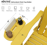 Adirondack Chair, HDPE Folding Adirondack Chair with Multifunctional Cup Holder - Photo 6