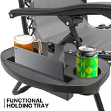 MoNiBloom Zero Gravity Chair with Canopy Shade, Patio Anti Gravity Recliner - Photo 9