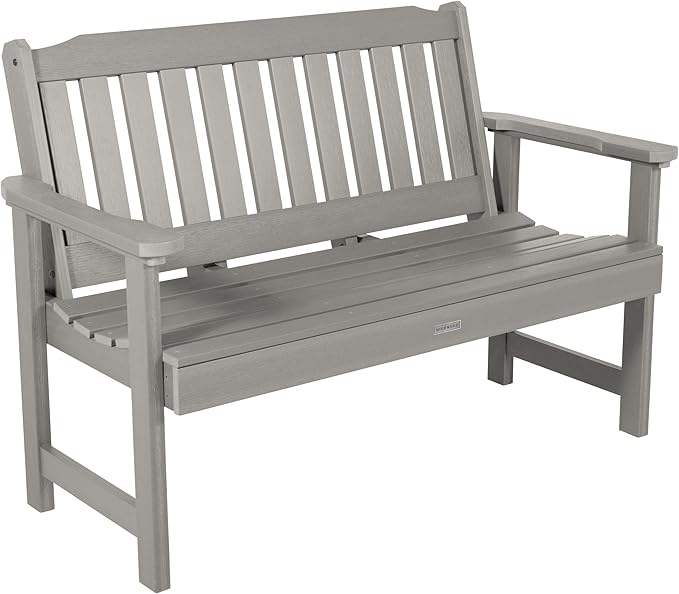 highwood Lehigh Garden Bench, 4 Feet, Harbor Gray