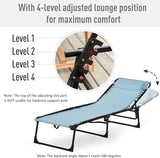 Outsunny Folding Chaise Lounge Chair, Patio Sun Tanning Chair, Outdoor Chaise Lounger with 4-Position Reclining Back - Photo 4