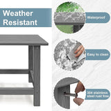Outdoor Side Table, HDPS Single Adirondack Side Table Weather Resistant, Table for Adirondack Chair - Photo 4