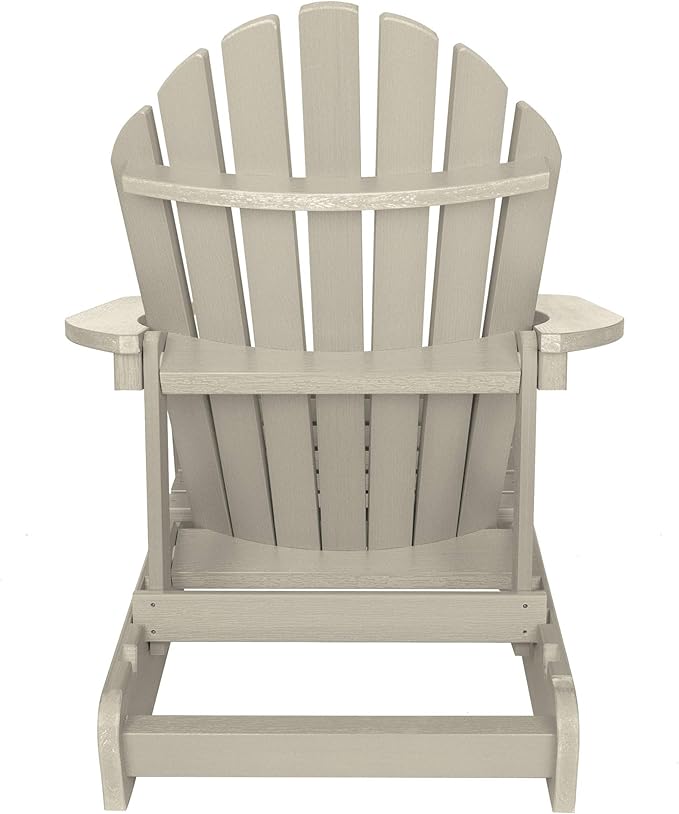 highwood Hamilton Made in the USA Folding and Reclining Adirondack Chair, Adult Size, Whitewash