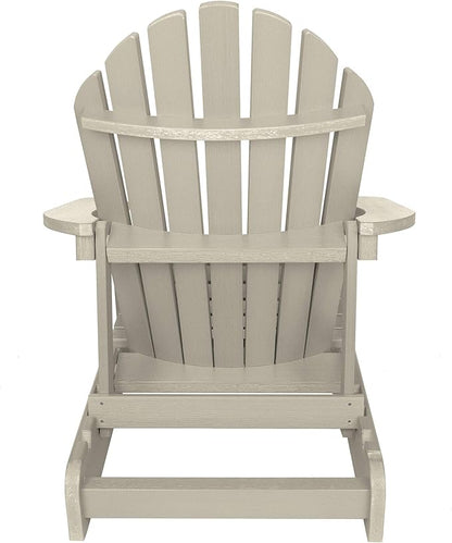 highwood Hamilton Made in the USA Folding and Reclining Adirondack Chair, Adult Size, Whitewash