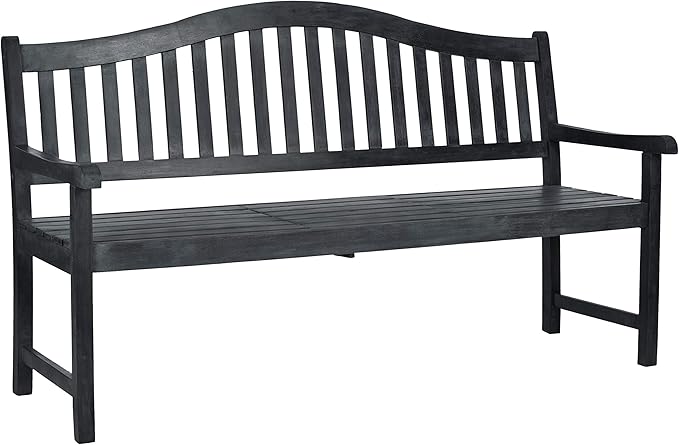 SAFAVIEH Outdoor Collection Mischa Natural Brown Bench