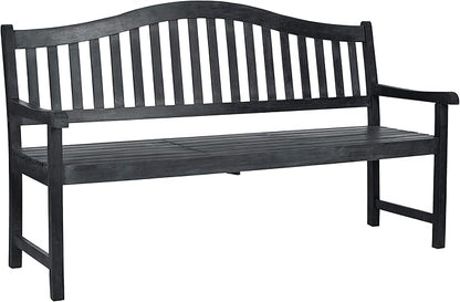 SAFAVIEH Outdoor Collection Mischa Natural Brown Bench