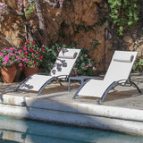 PURPLE LEAF Patio Chaise Lounge Set of 3 Outdoor Lounge Chair Beach Pool Sunbathing Lawn Lounger Recliner Chiar Outside - Photo 9