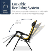 Best Choice Products Oversized Padded Zero Gravity Chair, Folding Outdoor Patio Recliner - Photo 8