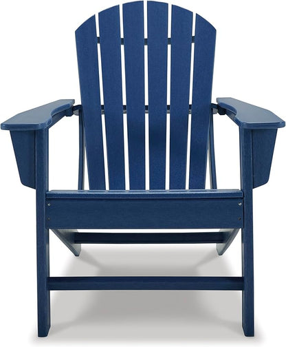 Signature Design by Ashley Outdoor Sundown Treasure HDPE Patio Adirondack Chair, Blue