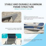Domi Pool Lounge Chairs Set of 2, Adjustable Aluminum Outdoor Chaise Lounge Chairs - Photo 4