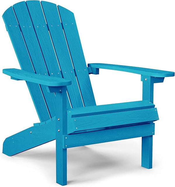 YEFU Plastic Adirondack Chairs Weather Resistant, Patio Chairs 5 Steps Easy Installation, Like Real Wood - Photo 1