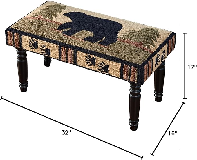 Park Designs Adirondack Bear Hooked Bench - Photo 2