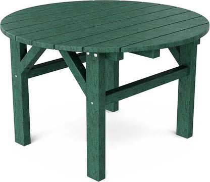 Wildridge Classic 33" Occasional Table, Turf Green - Outdoor Weather Resistant Recycled Plastic Furniture for Patio