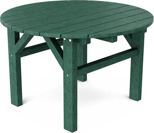 Wildridge Classic 33" Occasional Table, Turf Green - Outdoor Weather Resistant Recycled Plastic Furniture for Patio