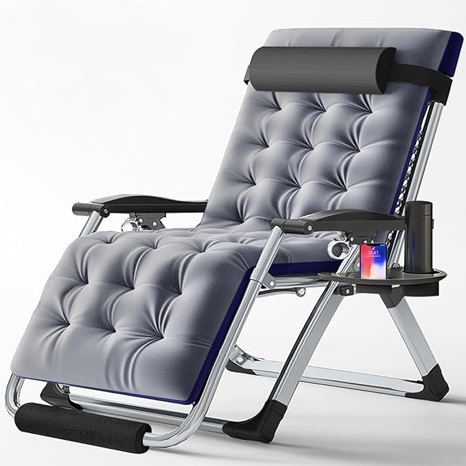 Slsy Zero Gravity Chair Oversized XL, Reclining Lounge Chair with Removable Cushion & Tray for Indoor and Outdoor - Photo 1