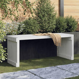 Patio Benches Patio Bench Extendable White 83.7"x15.9"x17.7" Solid Wood Pine - Photo 1