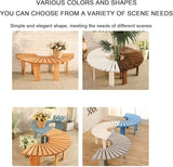 Outdoor Curved Wooden Bench - Solid Wood Slatted Seat Fan-Shaped Garden Tree Bench - Photo 3