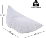 Merax Outdoor Bean Bag Lounge Chair with Side Pocket, 62" Adult Patio BeanBag Chair with Foam Filled for Pool Balcony - Photo 2