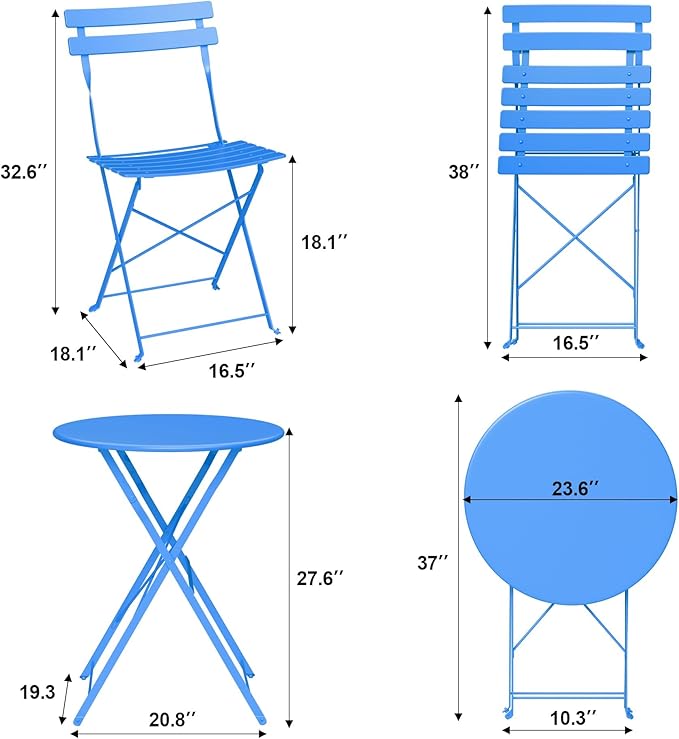 CABIHOME Outdoor Metal Sculpture Garden Chair, Decorative & Functional Resting Seating, Iron Construction, 37.4x7.09x24.8 Inch Outdoor Table and Chair Set for Patio, Garden, Balcony, Yard