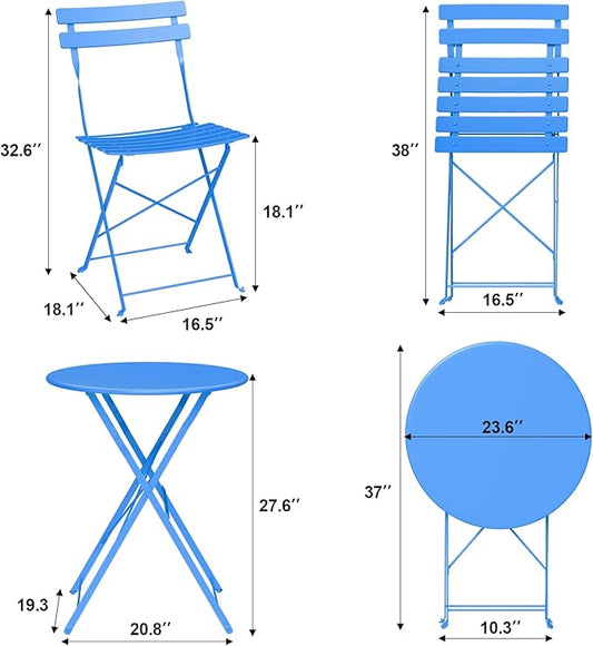 CABIHOME Outdoor Metal Sculpture Garden Chair, Decorative & Functional Resting Seating, Iron Construction, 37.4x7.09x24.8 Inch Outdoor Table and Chair Set for Patio, Garden, Balcony, Yard