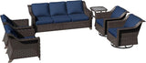 6 Pieces Patio Conversation Furniture Set - 1 Sofa, 2 Swivel Chairs, 2 Armchairs, 1 Side Table - Photo 7