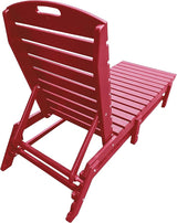 Phat Tommy Outdoor Pool Chaise Lounge, Heavy-Duty Beach Lounger - Folding, HDPE - Photo 5
